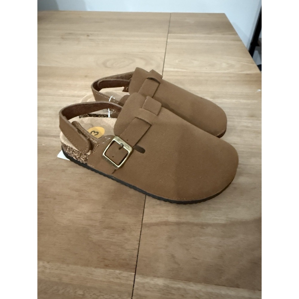 Lucky Brand Toddler Brown Clog Sandals Buckle Strap Size 3 NWT Minor Mark